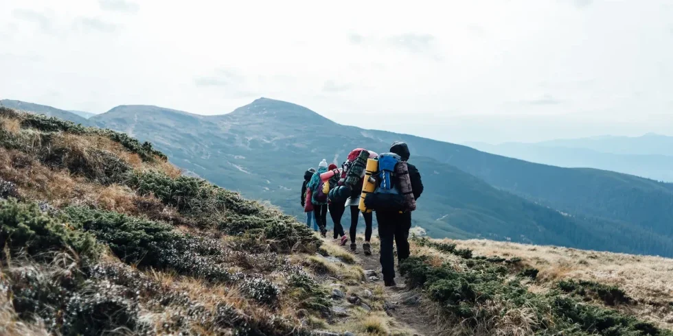 Small private group climbing the Lemosho Route on Mount Kilimanjaro